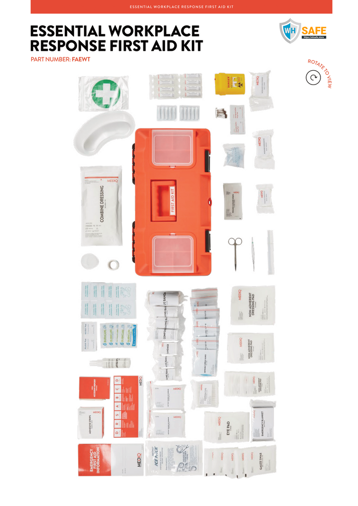 Mediq Essential Workplace First-Aid Kit - Plastic Tackle Box (Low