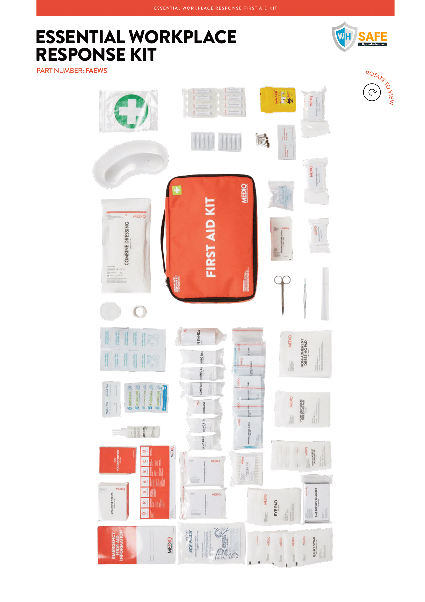 Mediq Workplace Response First-Aid Kit ( Soft Pack ) Low Risk - WHSAFETY