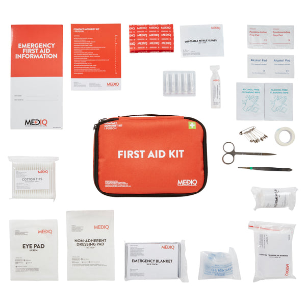Mediq Compact Motorist First-Aid Kit (Soft Pack) - WHSAFETY