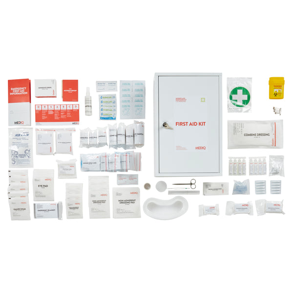 Mediq Essential Workplace Response First-Aid Kit - Metal Cabinet (Low Risk) - WHSAFETY