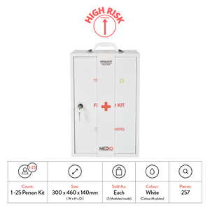 Mediq Incident Ready First-Aid Kit - Metal Cabinet (High Risk) - WHSAFETY