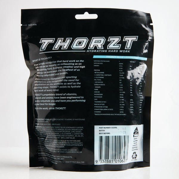Thorzt Sugar-Free hydration Solo Shot Electrolyte - Blue Lemonade - WHSAFETY